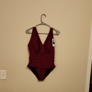 Elegant Maroon Womens Swimsuit